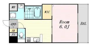 エステムプラザ梅田扇町公園パークランド【7階】の間取り