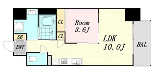 アーバネックス堂島【9階】の間取り