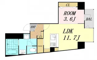 BRAVE北浜【6階】の間取り