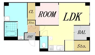 meet Me 天神橋【2階】の間取り