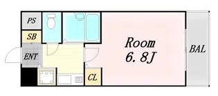 プレサンス同心アーバンステージ【8階】の間取り