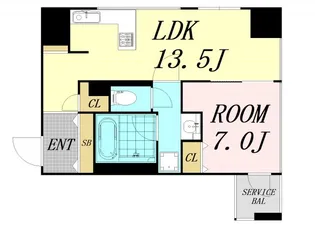 WOB西梅田【12階】の間取り
