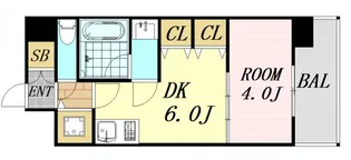 S-RESIDENCE淀屋橋【3階】の間取り