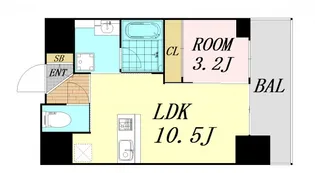 ノルデンタワー江坂プレミアム【11階】の間取り