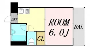 プレステージ堂島【3階】の間取り