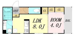 エルスール江坂【2階】の間取り