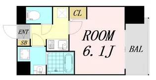 エスリード難波ザ・ゲート【15階】の間取り