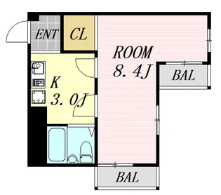 クルーム新大阪2番館【2階】の間取り