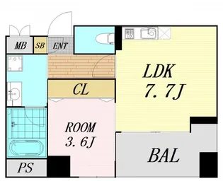 ノルデンタワー南森町プレミアム【15階】の間取り