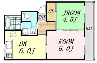 ニュー江坂ハイツ【1階】の間取り
