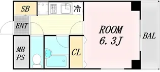 大阪府大阪市北区本庄西3丁目【マンション】の間取り
