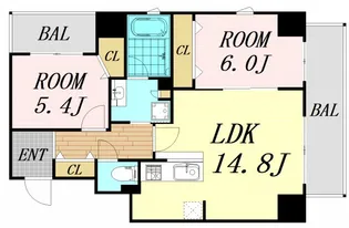 大阪府大阪市北区野崎町【マンション】の間取り