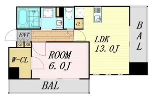 大阪府大阪市北区豊崎3丁目【マンション】の間取り