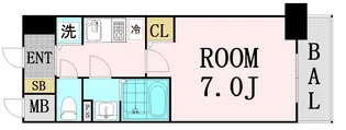 アドバンス西梅田グルーブ【4階】の間取り