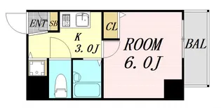 U-ro新大阪【3階】の間取り