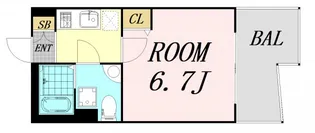 エスグランデ難波サウス【15階】の間取り