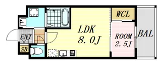 セレニテ三国プリエ【10階】の間取り