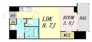 エル・セレーノ天満橋【2階】の間取り