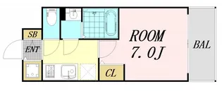 エスリード梅田グレイス【11階】の間取り