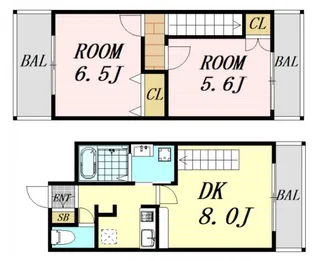 大阪府大阪市淀川区木川東3丁目【マンション】の間取り