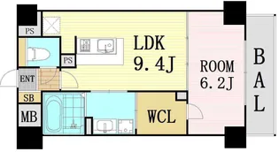 大阪府大阪市北区大淀中5丁目【マンション】の間取り