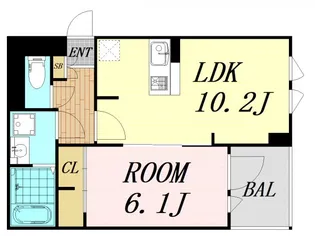 サニーレジデンス西三国K【1階】の間取り