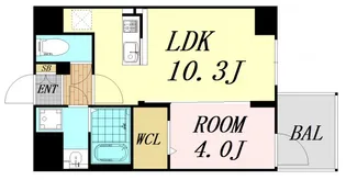 La Douceur谷町【9階】の間取り