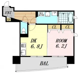 サンレムート江坂2nd【2階】の間取り