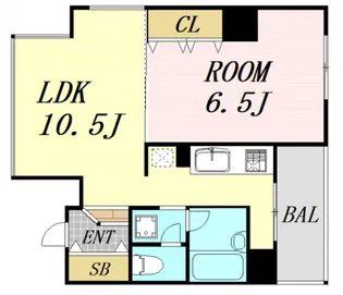 プロシード桜之宮【2階】の間取り