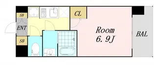 リッツ新大阪【4階】の間取り