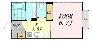 カーサエスコート【1階】の間取り