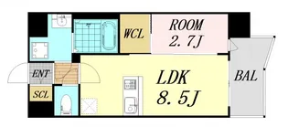 セレニテ福島プリエ【15階】の間取り