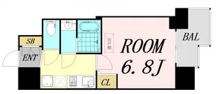 セレニテ難波プリエ【7階】の間取り