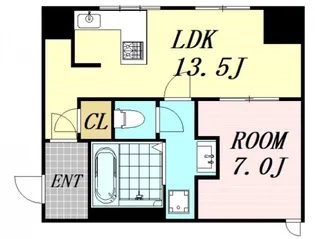 WOB西梅田【10階】の間取り