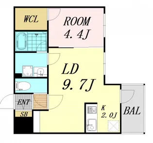 ウェルスクエア江坂【3階】の間取り
