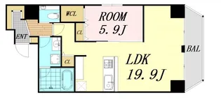 BANIX北堀江【11階】の間取り