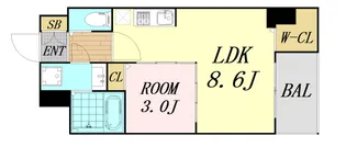 セスト新大阪【10階】の間取り