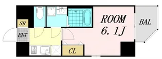 エスリードレジデンス大阪弁天町【5階】の間取り
