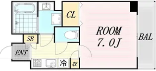 ミラージュパレス北梅田【9階】の間取り