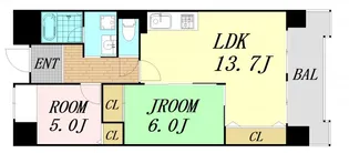 キオプラザ天満橋【4階】の間取り