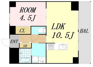 1LDKの間取り画像