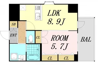 スプランディッド江坂駅前【12階】の間取り