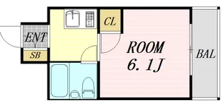デリード塚本【6階】の間取り