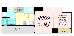 プロスペリタ野江【7階】の間取り