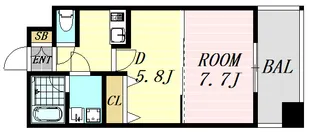 レフィーナカルム江坂【13階】の間取り