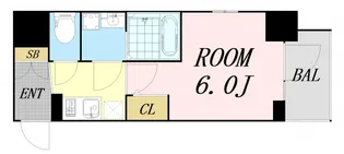 エスリードレジデンス大阪本町【13階】の間取り