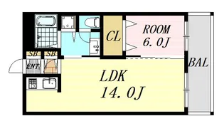 アパートメントK's福島【5階】の間取り