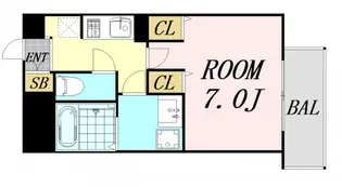 アリビオ都島【7階】の間取り