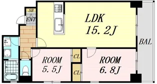 サークルコート緑地【2階】の間取り
