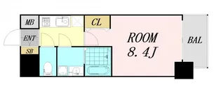 プレサンス梅田【6階】の間取り